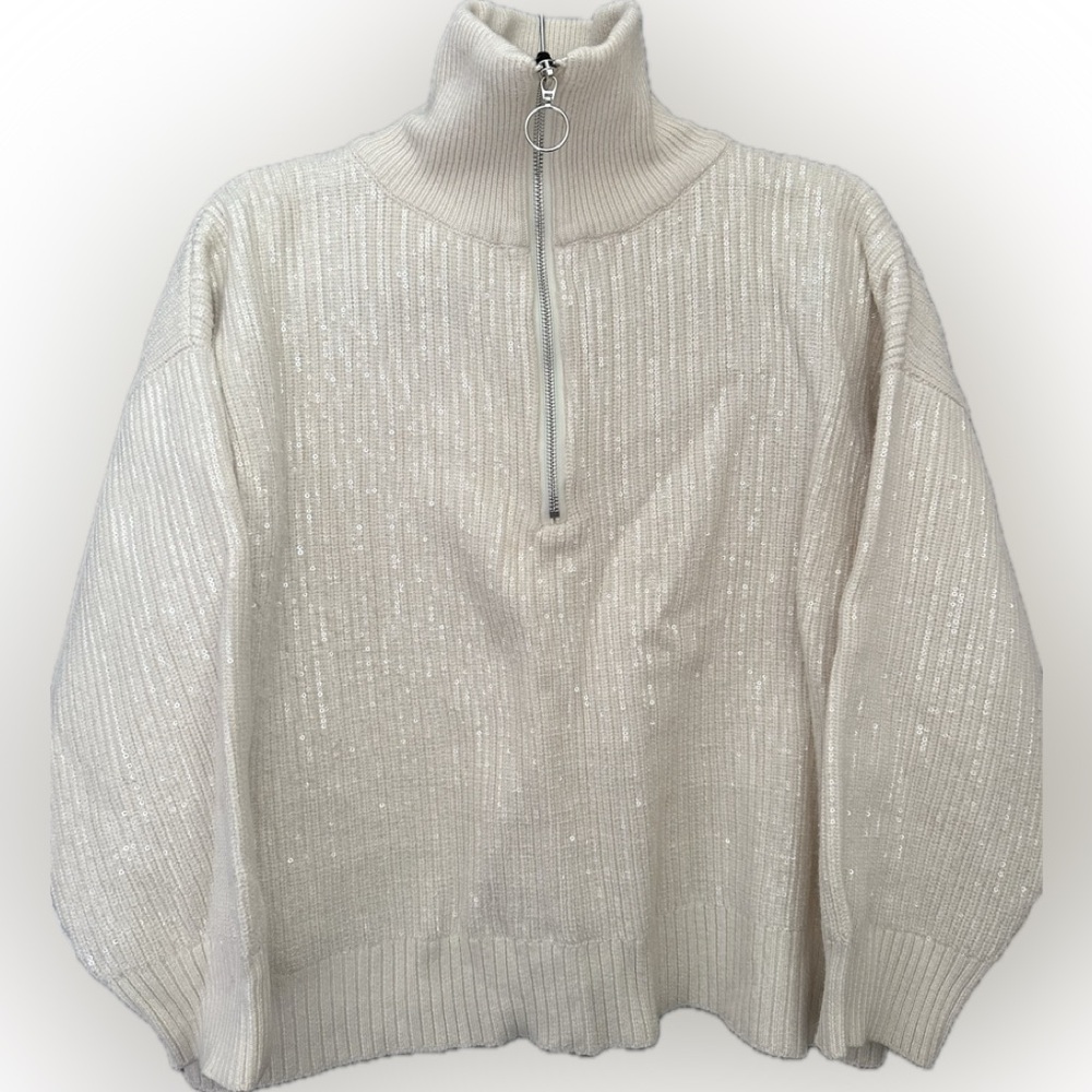 🪷💕Elegant ZARA Cream Turtleneck Sweater💕